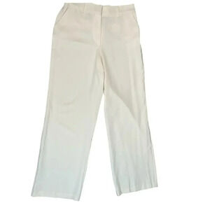 BCX NWT Off White Women's Wide Leg Pants Size Large Elastic Waist Small Flaw